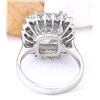 Image 3 : 7.01 CTW Natural Aquamarine 18K Solid White Gold Diamond Ring