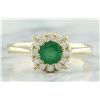 Image 1 : 0.62 CTW Emerald 18K Yellow Gold Diamond Ring