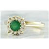 Image 2 : 0.62 CTW Emerald 18K Yellow Gold Diamond Ring