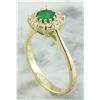 Image 5 : 0.62 CTW Emerald 18K Yellow Gold Diamond Ring