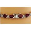 Image 4 : 46.80 CTW Ruby 14K White Gold Diamond Necklace