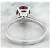 Image 4 : 1.70 CTW Ruby 18K White Gold Diamond Ring