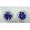 Image 1 : 2.40 CTW Tanzanite 14K White Gold Diamond Earrings