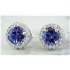 Image 2 : 2.40 CTW Tanzanite 14K White Gold Diamond Earrings
