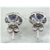 Image 4 : 2.40 CTW Tanzanite 14K White Gold Diamond Earrings