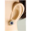 Image 5 : 2.40 CTW Tanzanite 14K White Gold Diamond Earrings
