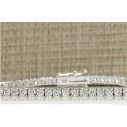 4.50CTW Natural Diamond Bracelet In 18K Solid White Gold