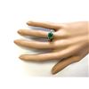 Image 4 : 2.49 CTW Natural Emerald And Diamond Ring In 14k White Gold
