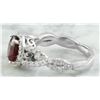 Image 3 : 2.23 CTW Ruby 18K White Gold Diamond Ring