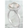 Image 3 : 3.56 CTW Morganite 18K White Gold Diamond Ring