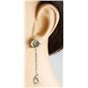 Image 3 : 10.50 CTW Aquamarine 18K White Gold Diamond Earrings