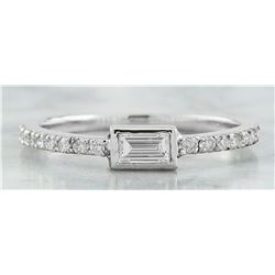 0.40 CTW Diamond 18K White Gold Ring