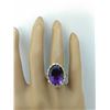 Image 5 : 8.00 CTW Amethyst 14K Yellow Gold Diamond Ring