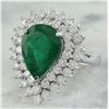 Image 2 : 5.80 CTW Emerald 14K White Gold Diamond Ring