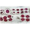Image 2 : 23.25 CTW Ruby 14K White Gold Diamond Bracelet