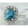 Image 2 : 7.60 CTW Zircon 14K White Gold Diamond Ring