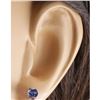 Image 3 : 1.00 CTW Natural Tanzanite Earrings In 14K Solid White Gold