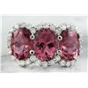 Image 1 : 7.02 CTW Tourmaline 14K White Gold Diamond Ring