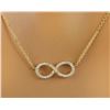 Image 1 : 0.30 CTW Diamond 18K Yellow Gold Infinity Necklace