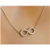 Image 2 : 0.30 CTW Diamond 18K Yellow Gold Infinity Necklace