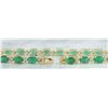 Image 2 : 11.20 CTW Emerald 14K Yellow Gold Diamond Bracelet