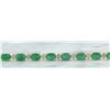Image 3 : 11.20 CTW Emerald 14K Yellow Gold Diamond Bracelet