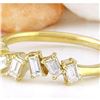 Image 2 : 0.75 CTW Natural Diamond 14K Solid Yellow Gold Ring