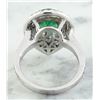 Image 3 : 3.50 CTW Emerald 14K White Gold Diamond Ring