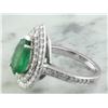 Image 6 : 3.50 CTW Emerald 14K White Gold Diamond Ring
