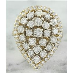 2.41 CTW  Diamond 18K Yellow Gold Ring