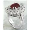 Image 3 : 5.70 CTW Ruby 18K White Gold Diamond Ring