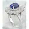Image 3 : 4.49 CTW Tanzanite 14K White Gold Diamond Ring