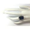 Image 4 : 13.24 CTW Natural London Blue Topaz And Diamond Ring In18K Solid White Gold