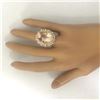 Image 5 : 18.42 CTW Natural Morganite 18K Solid Yellow Gold Diamond Ring