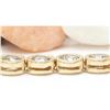 Image 4 : 9.96 CTW Natural Diamond 18K Solid Yellow Gold Bracelet