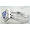 Image 4 : 2.00 CTW Tanzanite 18K White Gold Diamond Ring
