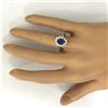 Image 5 : 2.30 CTW Natural Sapphire 18K Solid Yellow Gold Diamond Ring