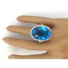 Image 5 : 39.25 CTW Natural Topaz 14K Solid Yellow Gold Diamond Ring