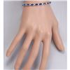 Image 3 : 11.65CTW Natural Sapphire And Diamond Bracelet In 14K Solid White Gold
