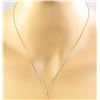 Image 3 : 0.40 CTW Diamond 18K Yellow Gold "V" Necklace