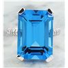 Image 1 : 12.30 CTW Topaz 18K White Gold Diamond Ring