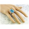 Image 5 : 12.30 CTW Topaz 18K White Gold Diamond Ring