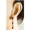 Image 4 : 2.65 CTW Garnet 18K Yellow Gold Diamond Earrings