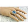 Image 5 : 17.80 CTW Topaz 18K White Gold Diamond Ring