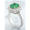 Image 4 : 3.15 CTW Emerald 18K White Gold Diamond Ring