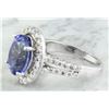 Image 6 : 6.63 CTW Tanzanite 18K White Gold Diamond ring