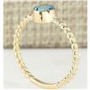Image 3 : 1.00 CTW Natural Blue Topaz Ring In 18K Yellow Gold