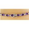 Image 4 : 37.52 CTW Amethyst 18K White Gold Diamond Necklace
