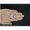 Image 5 : 18.58 CTW Kunzite 18K White Gold Diamond Ring
