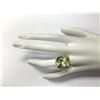 Image 4 : 14.12 CTW Natural Lemon Quartz And Diamond Ring In18K Solid White Gold